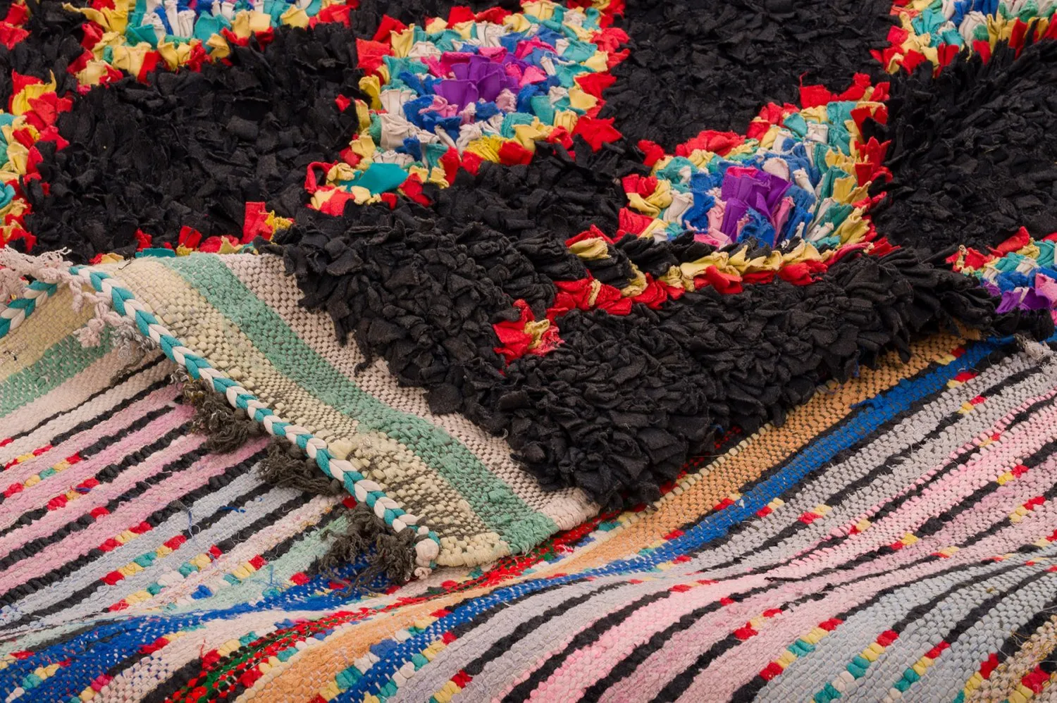 Marokkói Boucherouite szőnyeg 130 x 270 cm