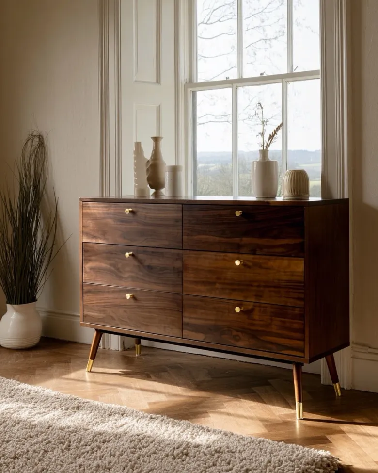 Öltöző - Prime - 6 drawers (dió/réz)