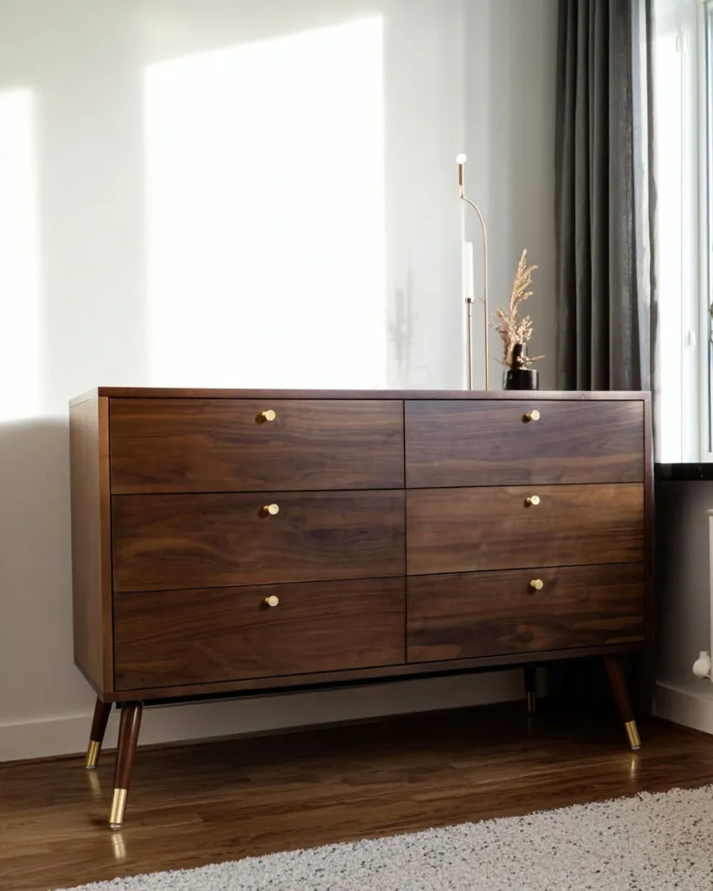 Öltöző - Prime - 6 drawers (dió/réz)