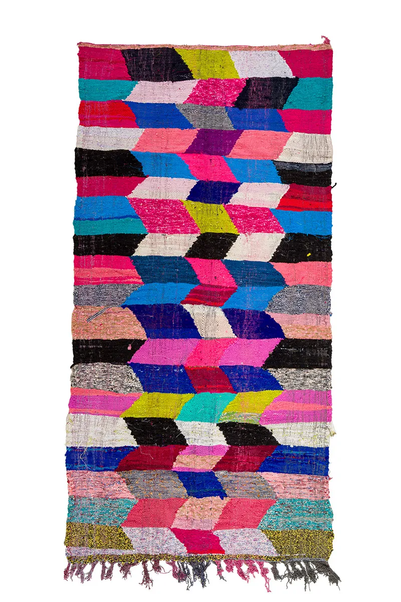 Marokkói Boucherouite szőnyeg 150 x 305 cm