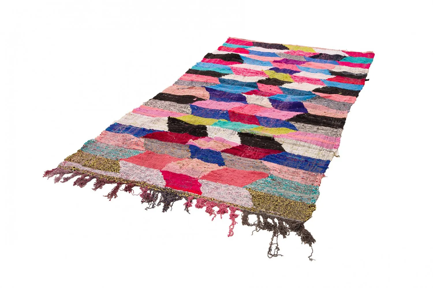 Marokkói Boucherouite szőnyeg 150 x 305 cm