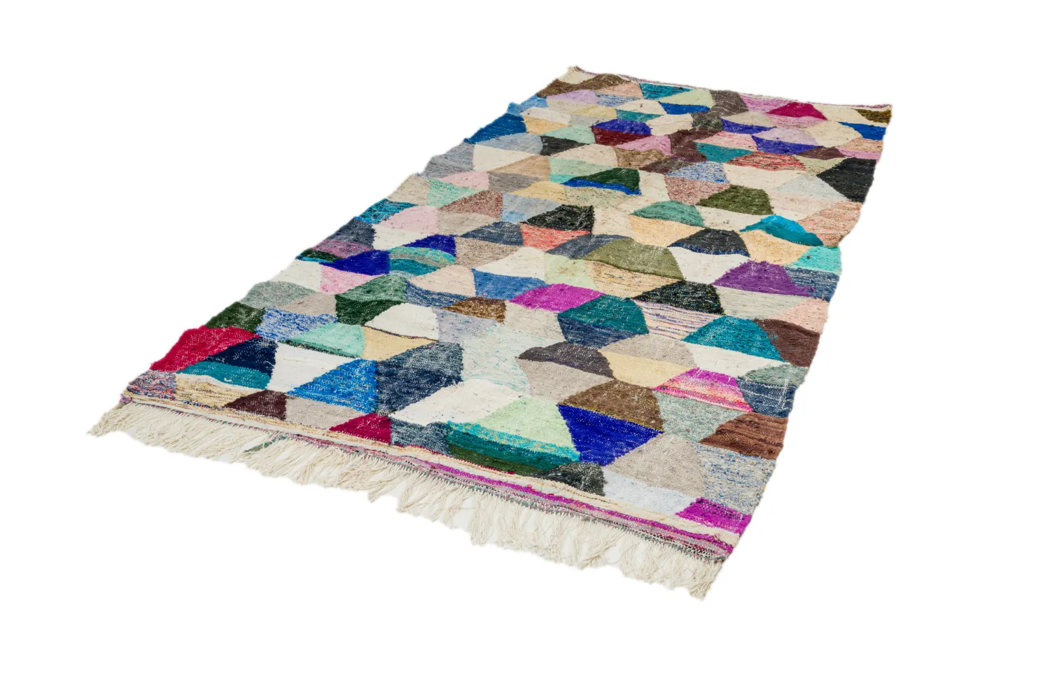 Marokkói Boucherouite szőnyeg 150 x 305 cm