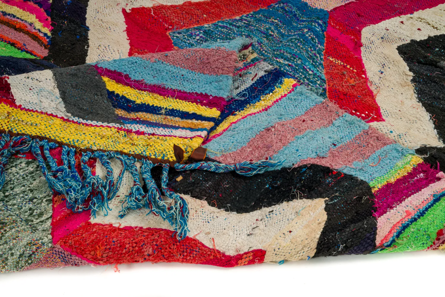 Marokkói Boucherouite szőnyeg 125 x 265 cm