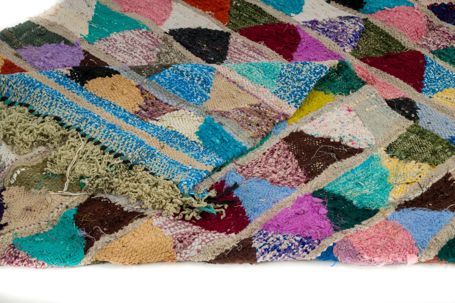 Marokkói Boucherouite szőnyeg 125 x 255 cm