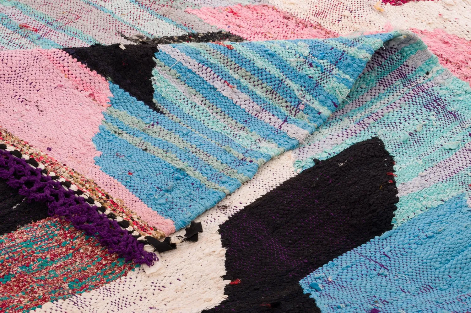 Marokkói Boucherouite szőnyeg 150 x 310 cm