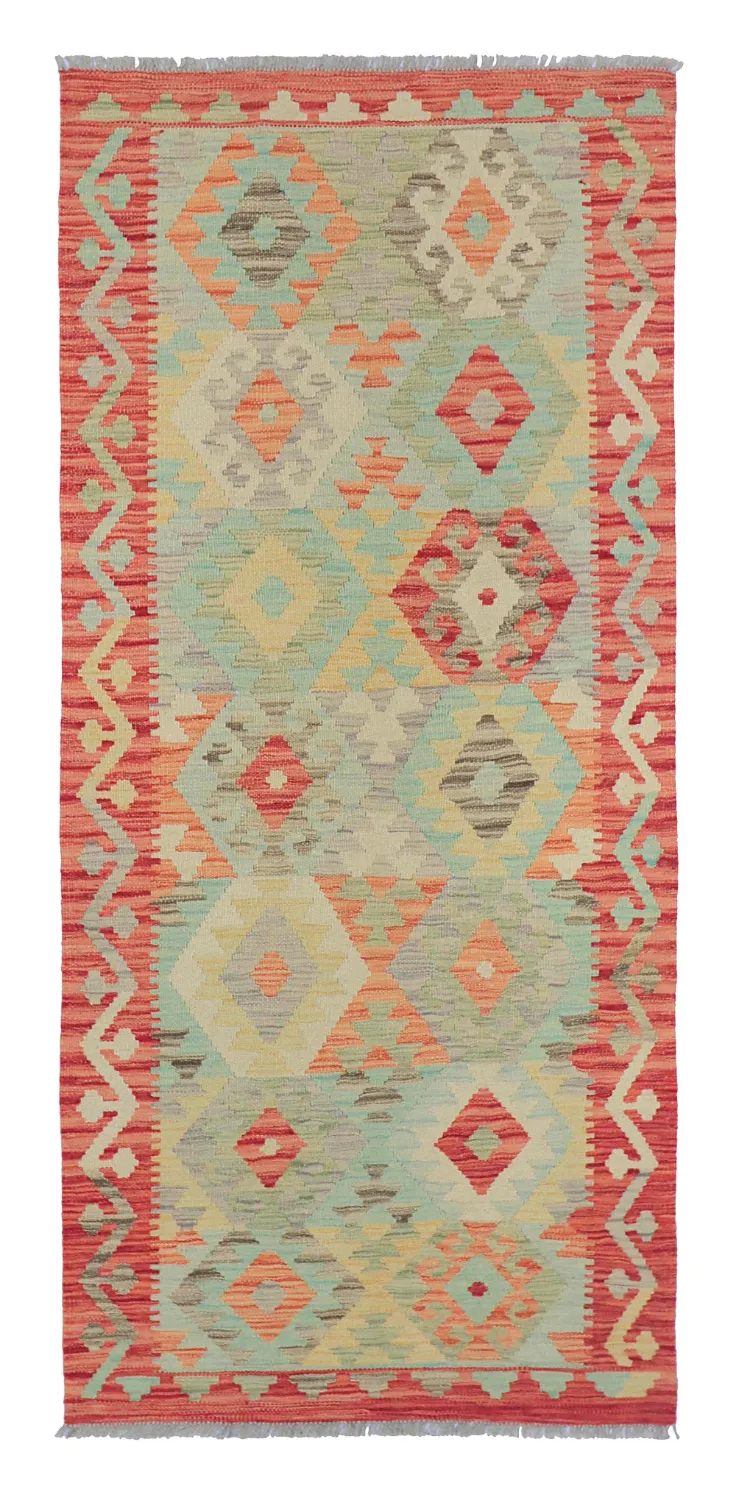 Keleti Szőnyeg - Vegi Kelim Hand Woven - 88 x 199 cm