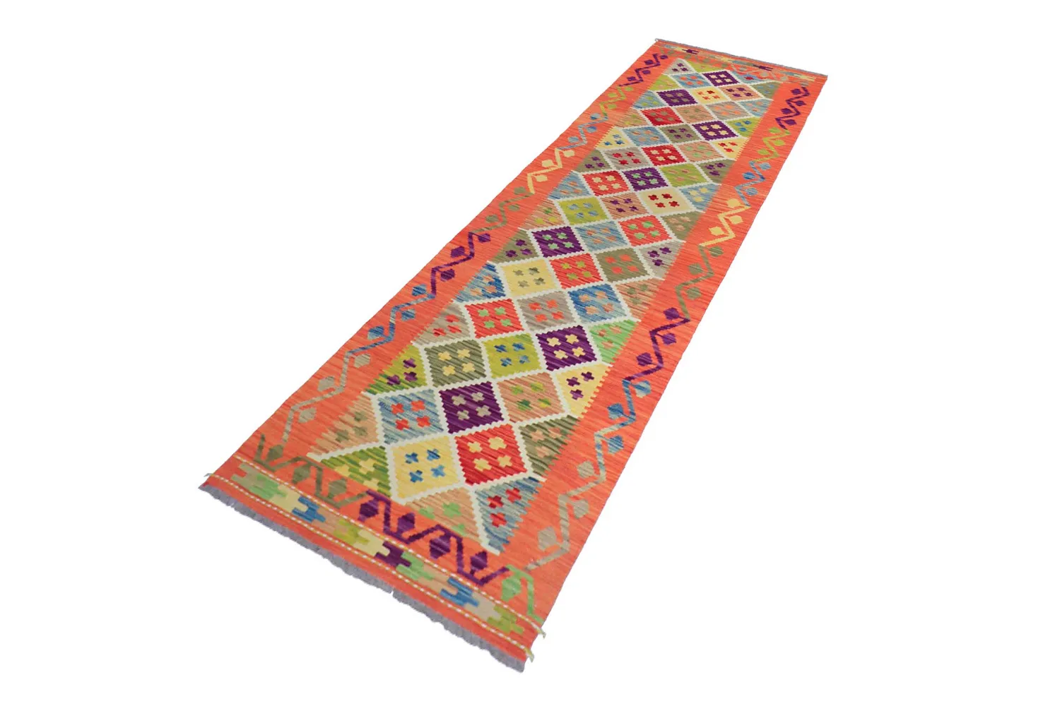Keleti Szőnyeg - Vegi Kelim Hand Woven - 79 x 298 cm