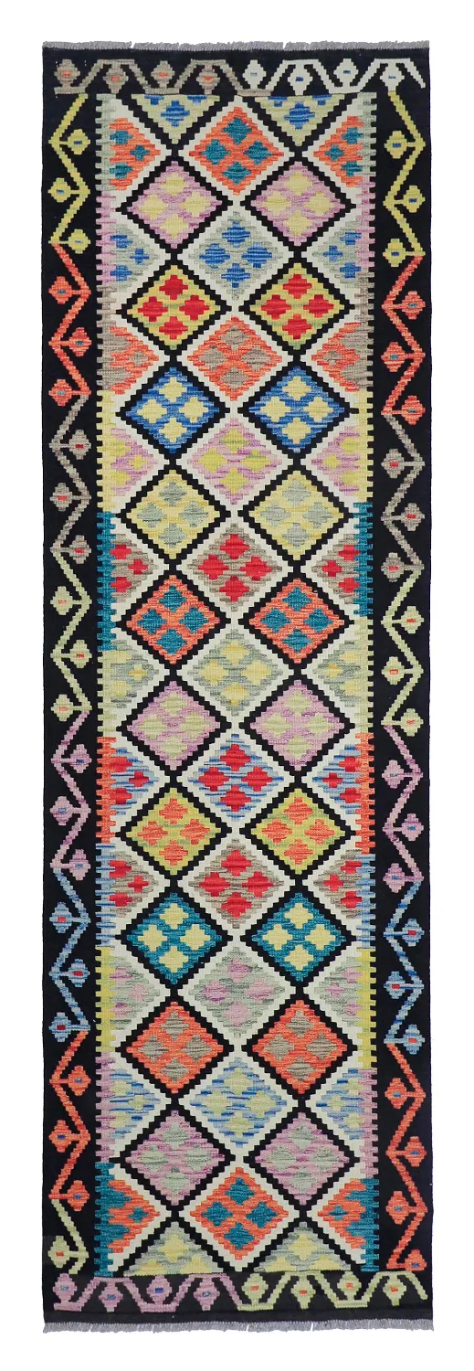 Keleti Szőnyeg - Vegi Kelim Hand Woven - 80 x 268 cm