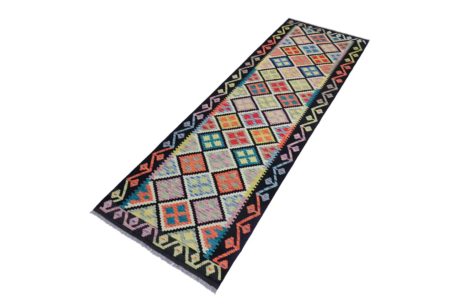 Keleti Szőnyeg - Vegi Kelim Hand Woven - 80 x 268 cm