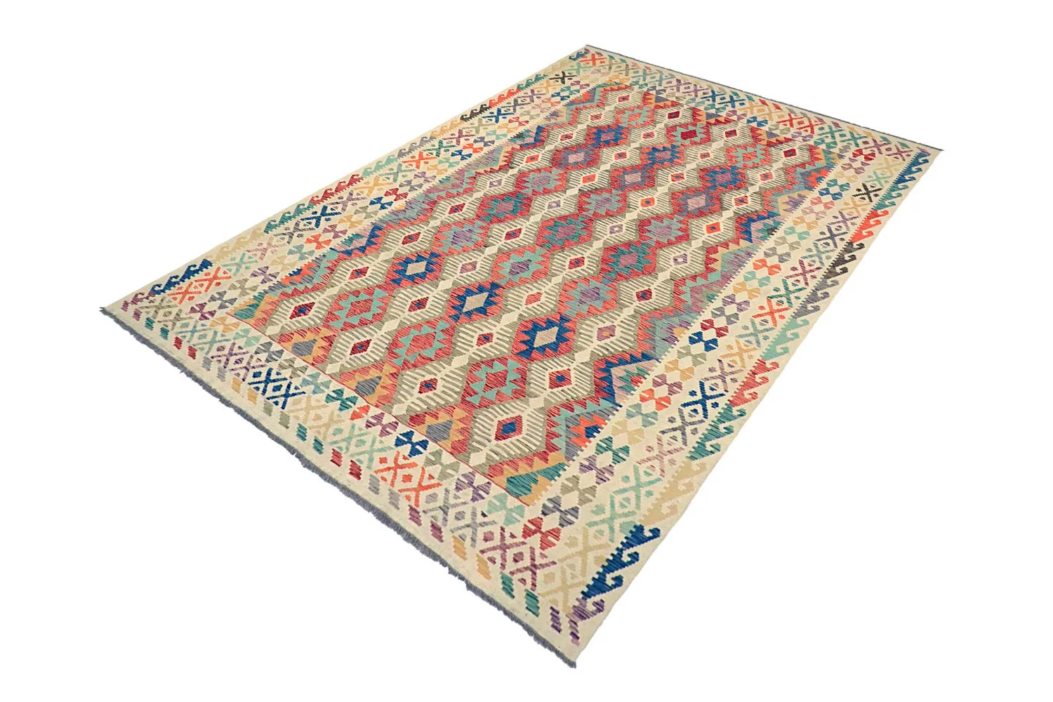Keleti Szőnyeg - Vegi Kelim Hand Woven - 202 x 293 cm