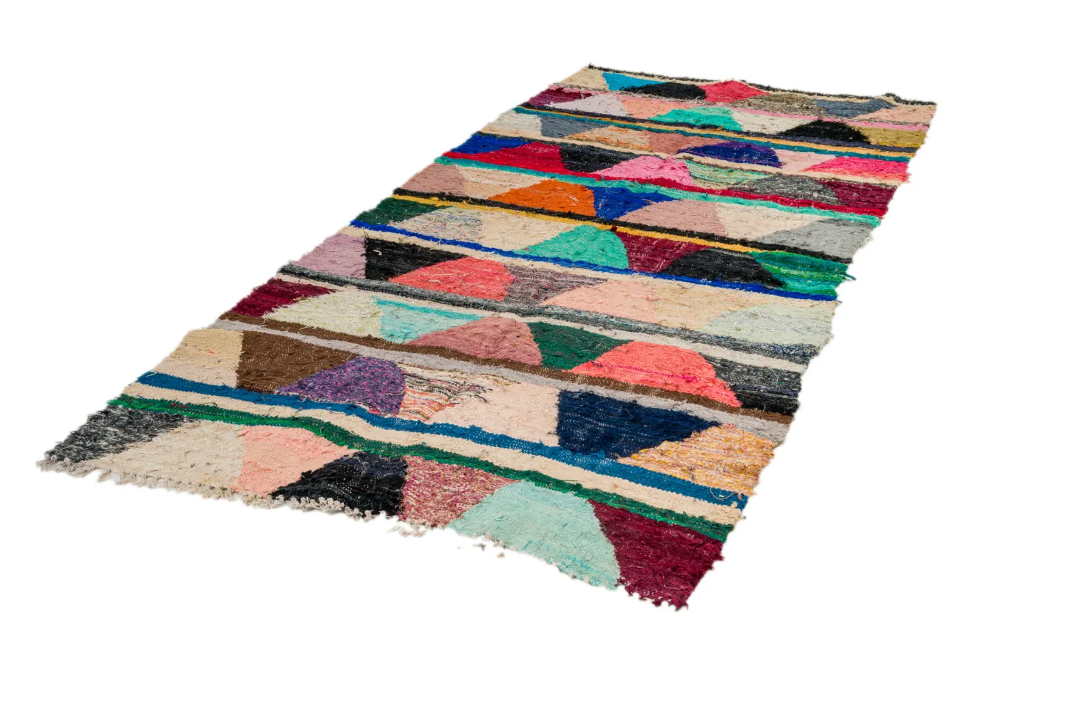 Marokkói Boucherouite szőnyeg 135 x 270 cm