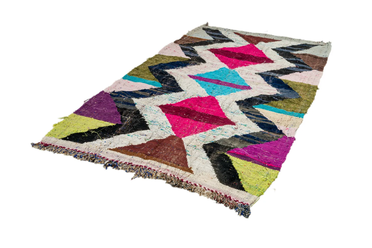 Marokkói Boucherouite szőnyeg 135 x 230 cm