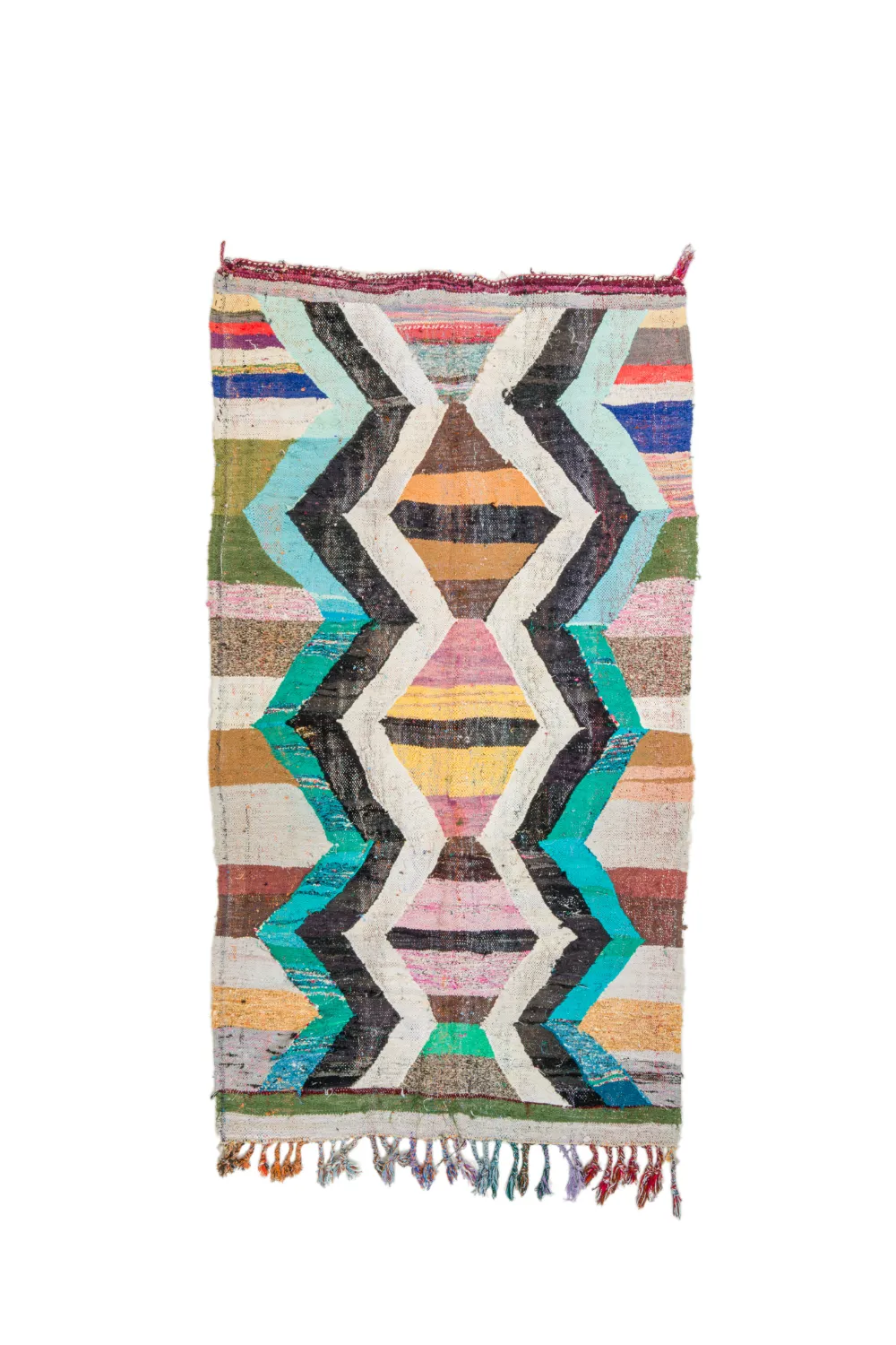 Marokkói Boucherouite szőnyeg 135 x 245 cm