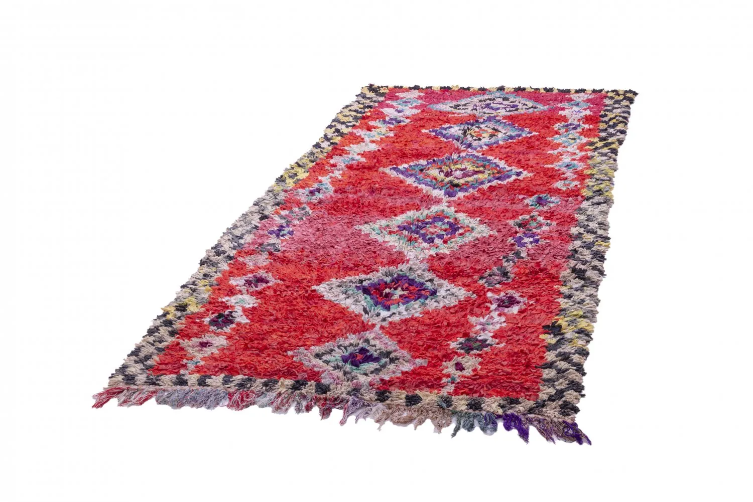 Marokkói Boucherouite szőnyeg 220 x 125 cm