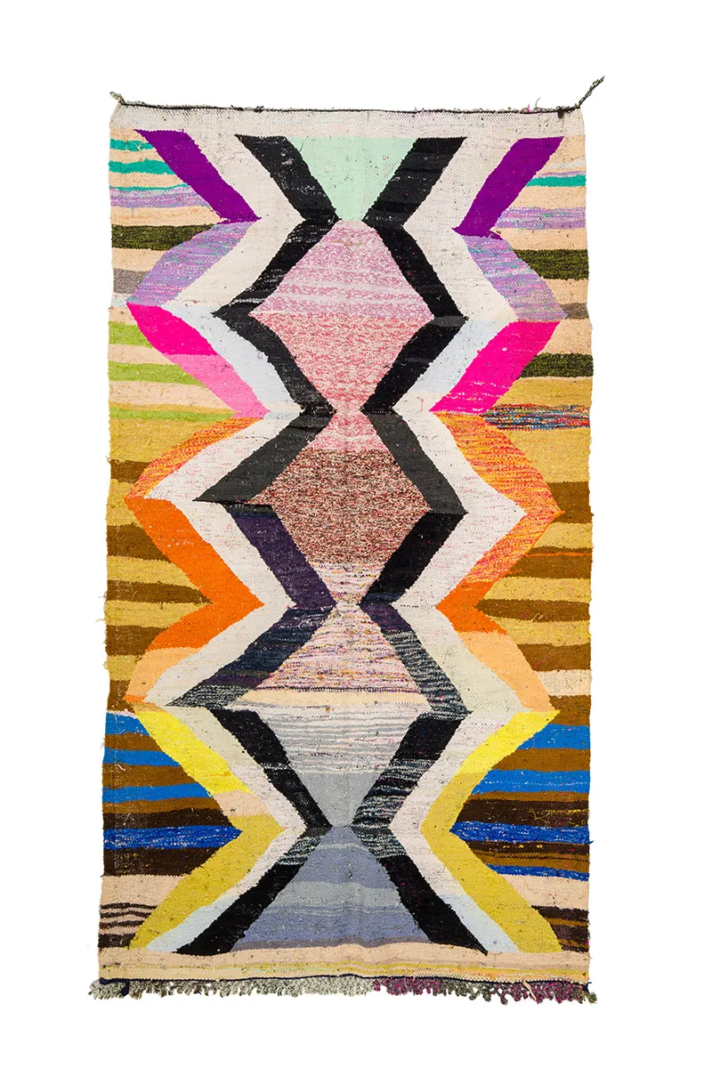 Marokkói Boucherouite szőnyeg 155 x 275 cm