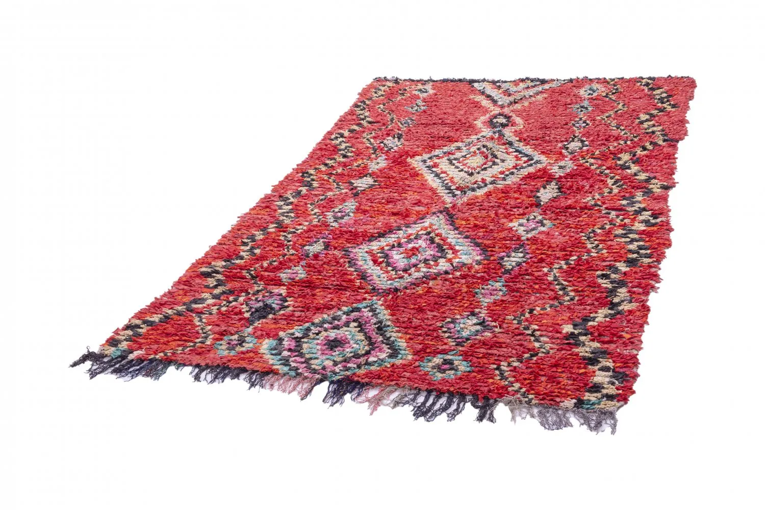 Marokkói Boucherouite szőnyeg 265 x 150 cm