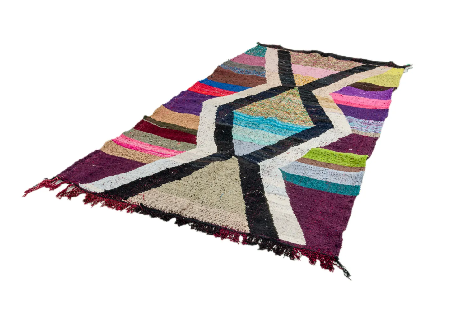 Marokkói Boucherouite szőnyeg 135 x 255 cm