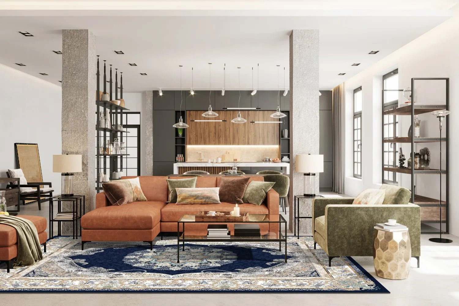 Wilton szőnyeg - Asara (kék)