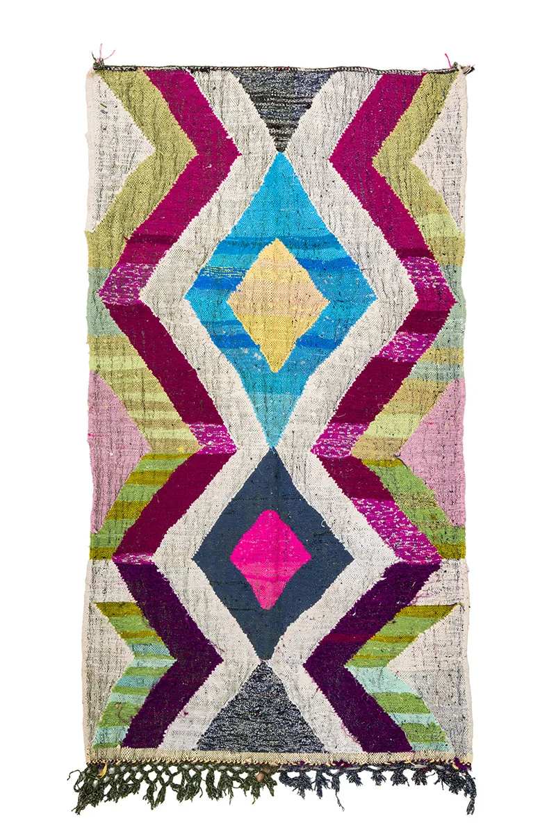 Marokkói Boucherouite szőnyeg 130 x 240 cm