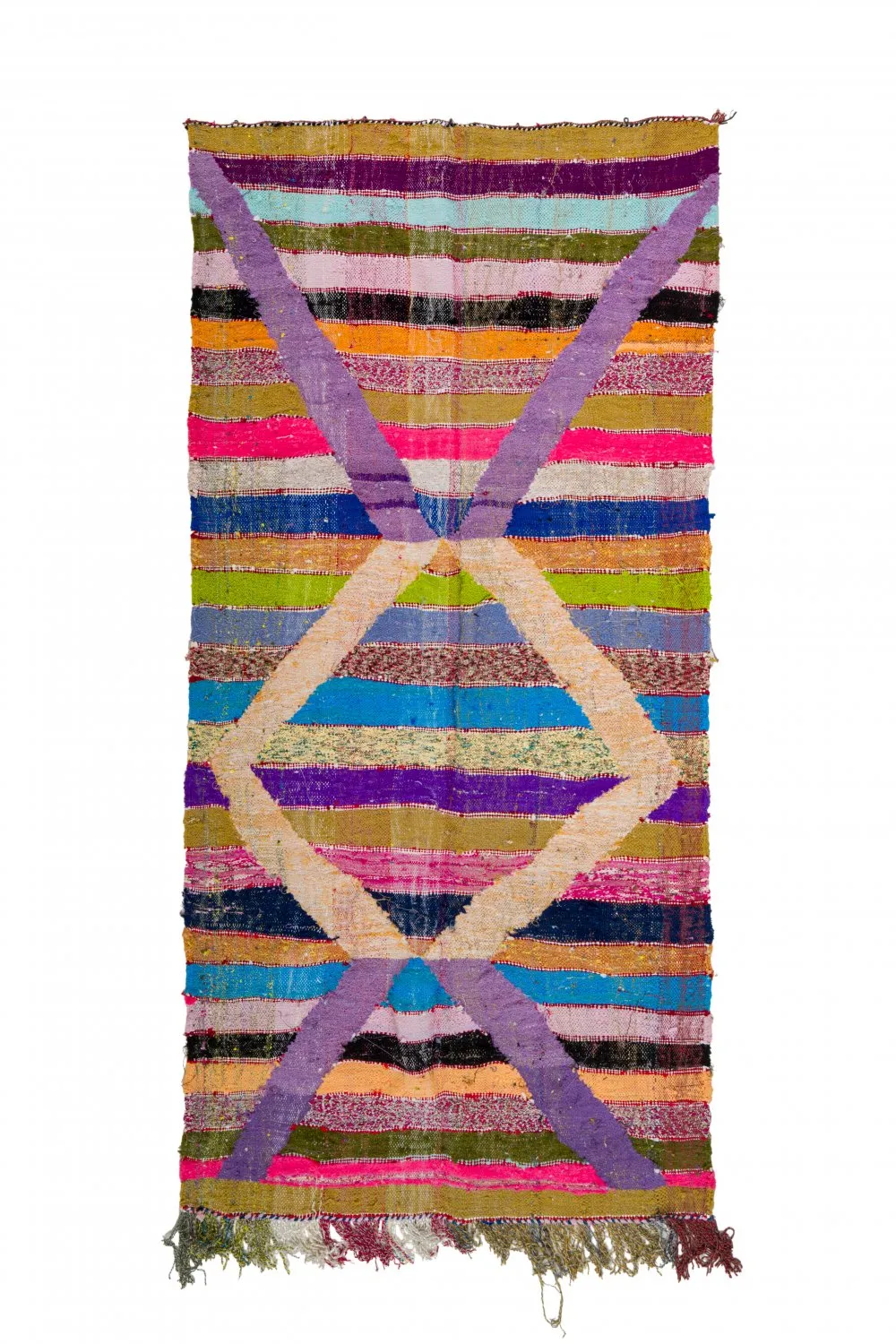Marokkói Boucherouite szőnyeg 125 x 265 cm