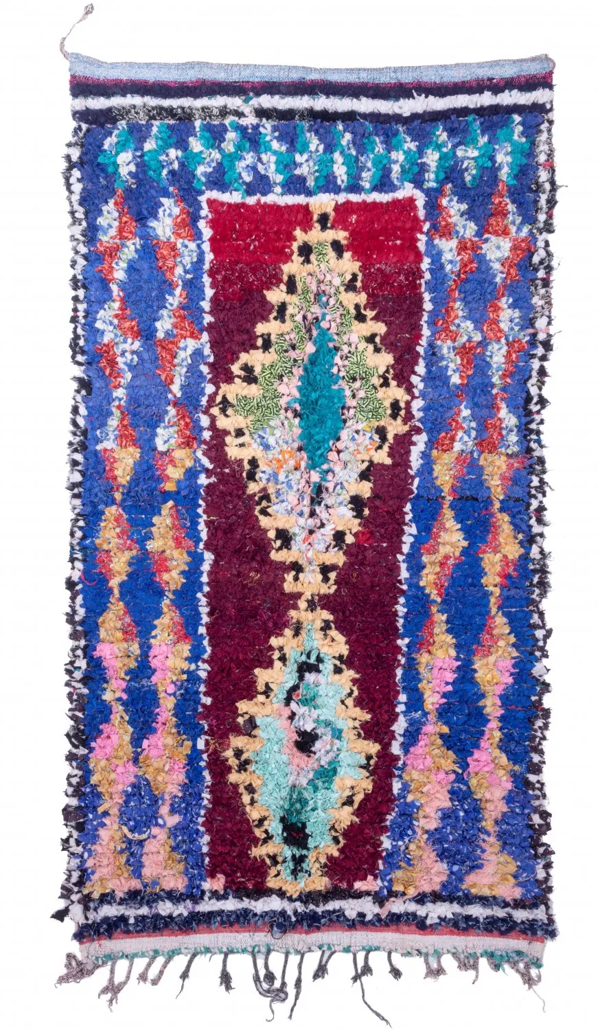 Marokkói Boucherouite szőnyeg 245 x 135 cm