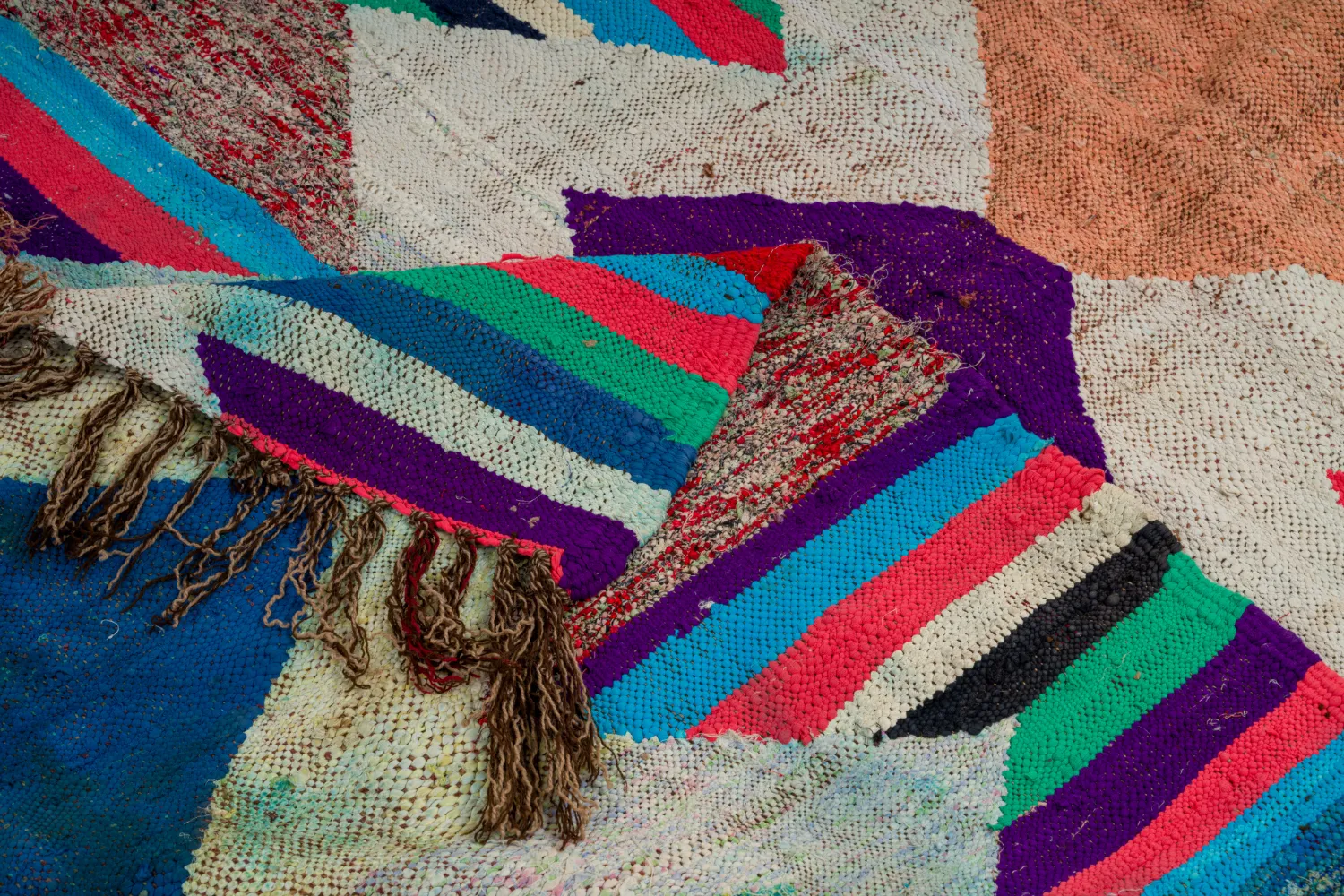 Marokkói Boucherouite szőnyeg 130 x 230 cm