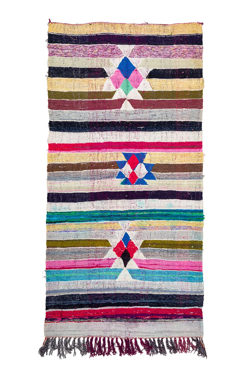 Marokkói Boucherouite szőnyeg 145 x 295 cm