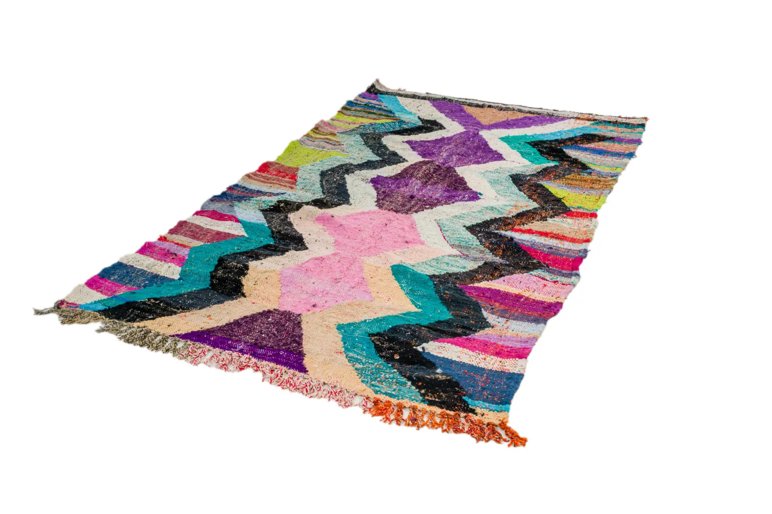 Marokkói Boucherouite szőnyeg 130 x 235 cm