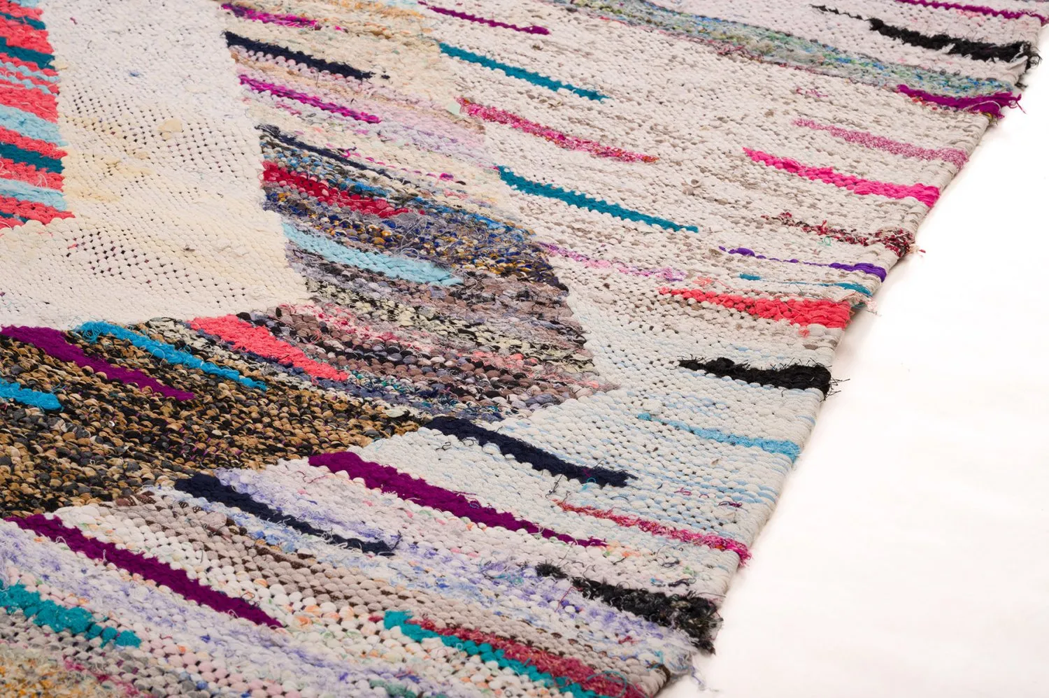 Marokkói Boucherouite szőnyeg 145 x 310 cm