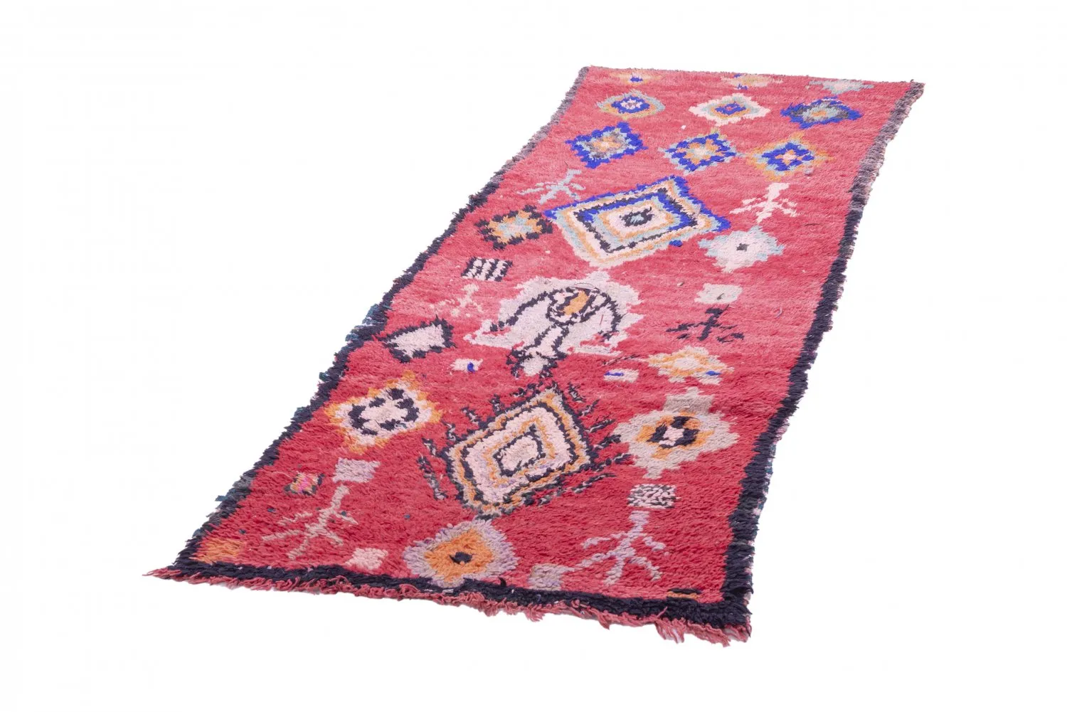 Marokkói Boucherouite szőnyeg 240 x 90 cm