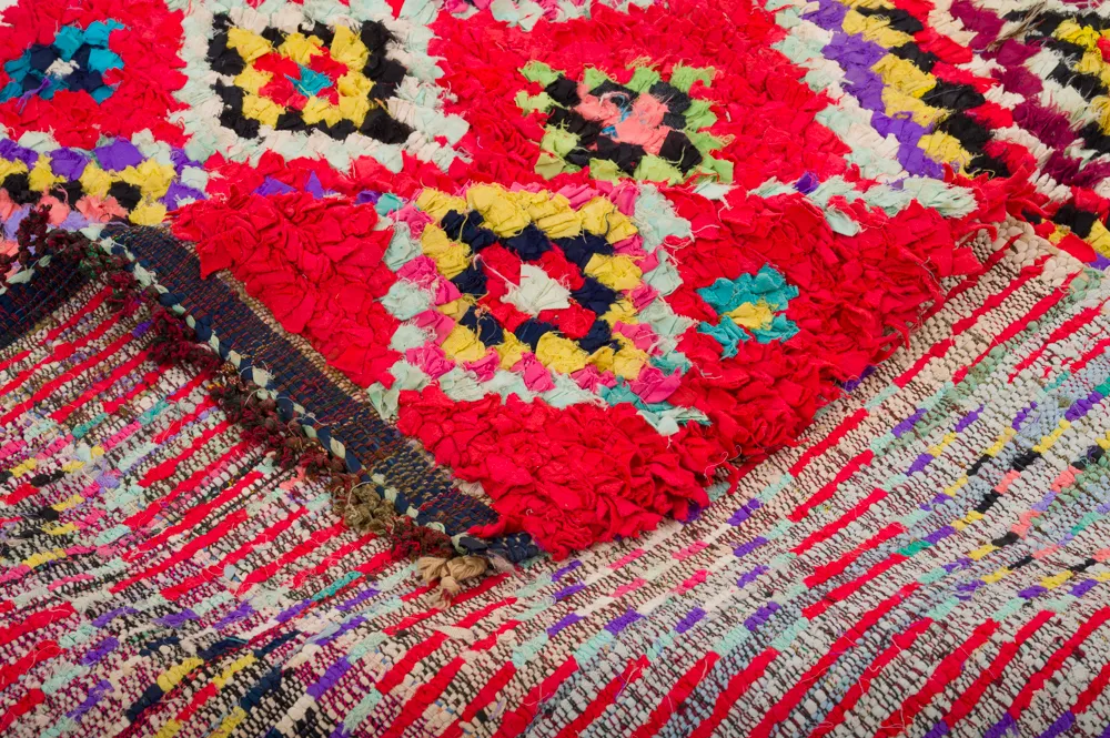 Marokkói Boucherouite szőnyeg 320 x 130 cm