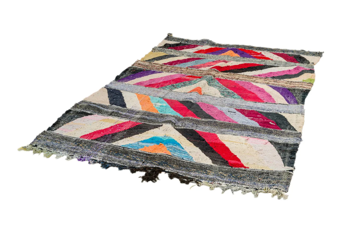 Marokkói Boucherouite szőnyeg 140 x 210 cm