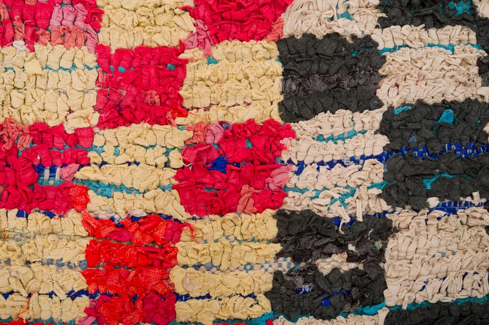 Marokkói Boucherouite szőnyeg 360 x 125 cm