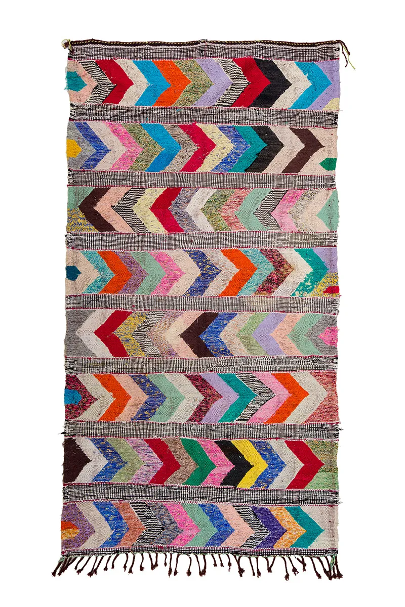 Marokkói Boucherouite szőnyeg 150 x 275 cm