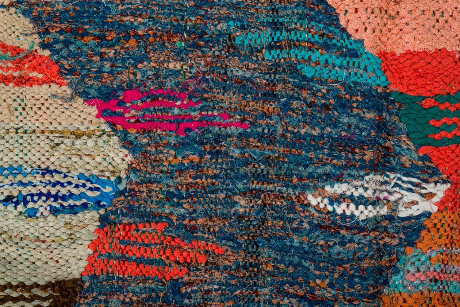 Marokkói Boucherouite szőnyeg 135 x 265 cm