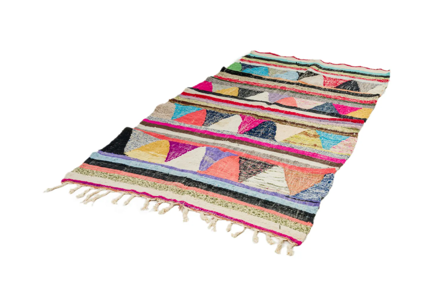 Marokkói Boucherouite szőnyeg 145 x 260 cm