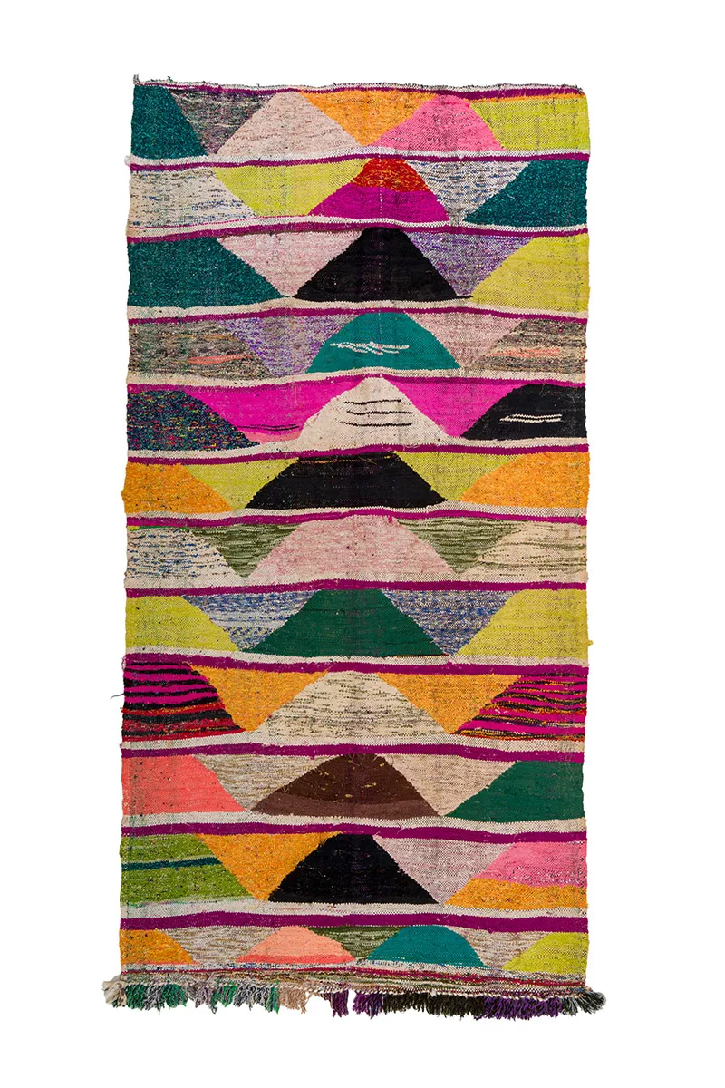 Marokkói Boucherouite szőnyeg 135 x 265 cm