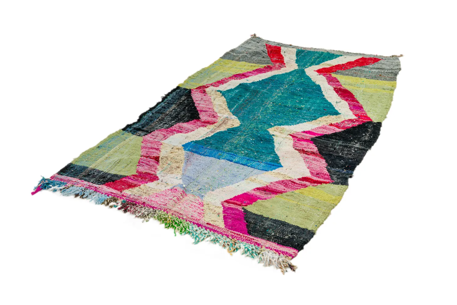 Marokkói Boucherouite szőnyeg 125 x 240 cm