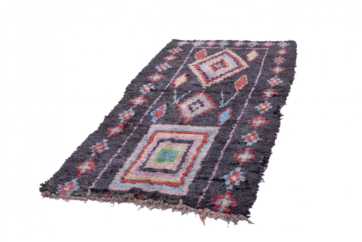Marokkói Boucherouite szőnyeg 240 x 120 cm