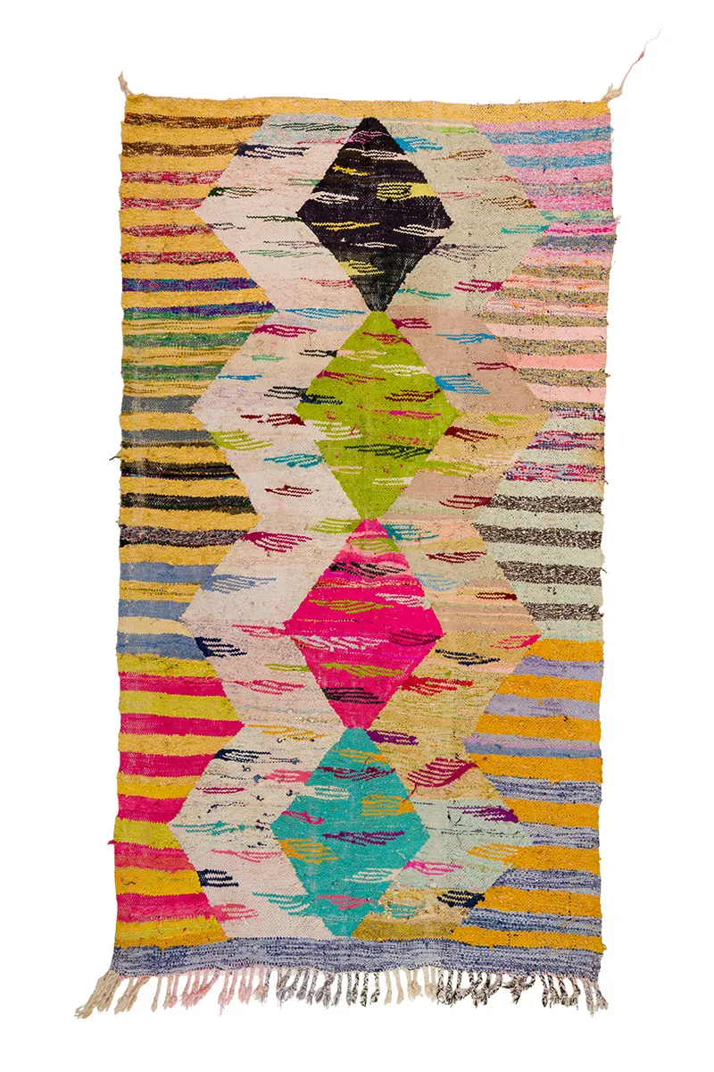 Marokkói Boucherouite szőnyeg 140 x 250 cm