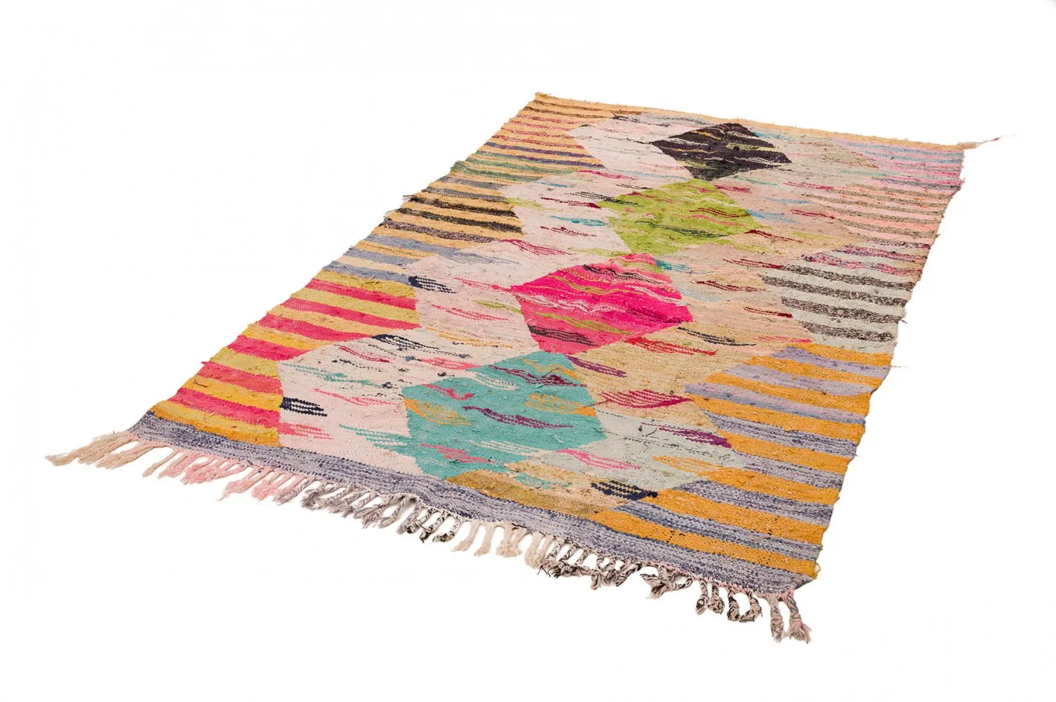 Marokkói Boucherouite szőnyeg 140 x 250 cm