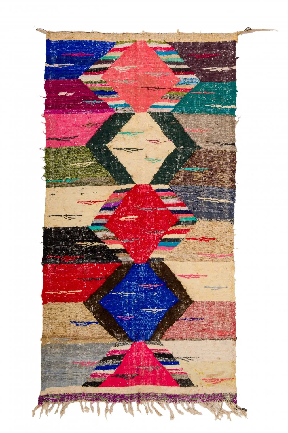 Marokkói Boucherouite szőnyeg 125 x 240 cm