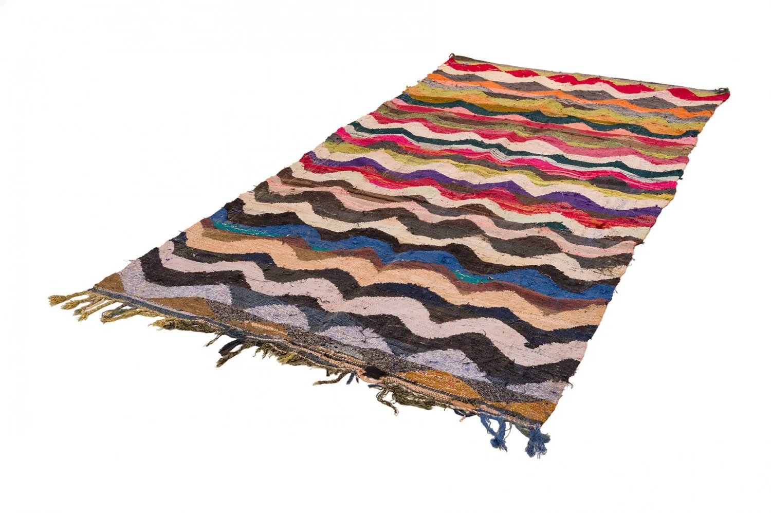 Marokkói Boucherouite szőnyeg 140 x 295 cm