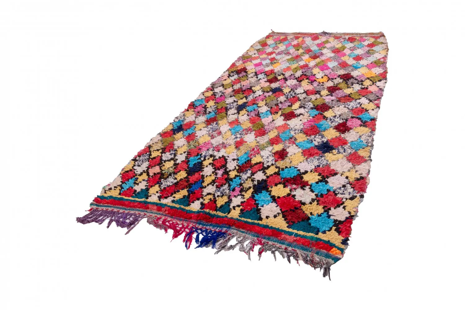 Marokkói Boucherouite szőnyeg 300 x 135 cm