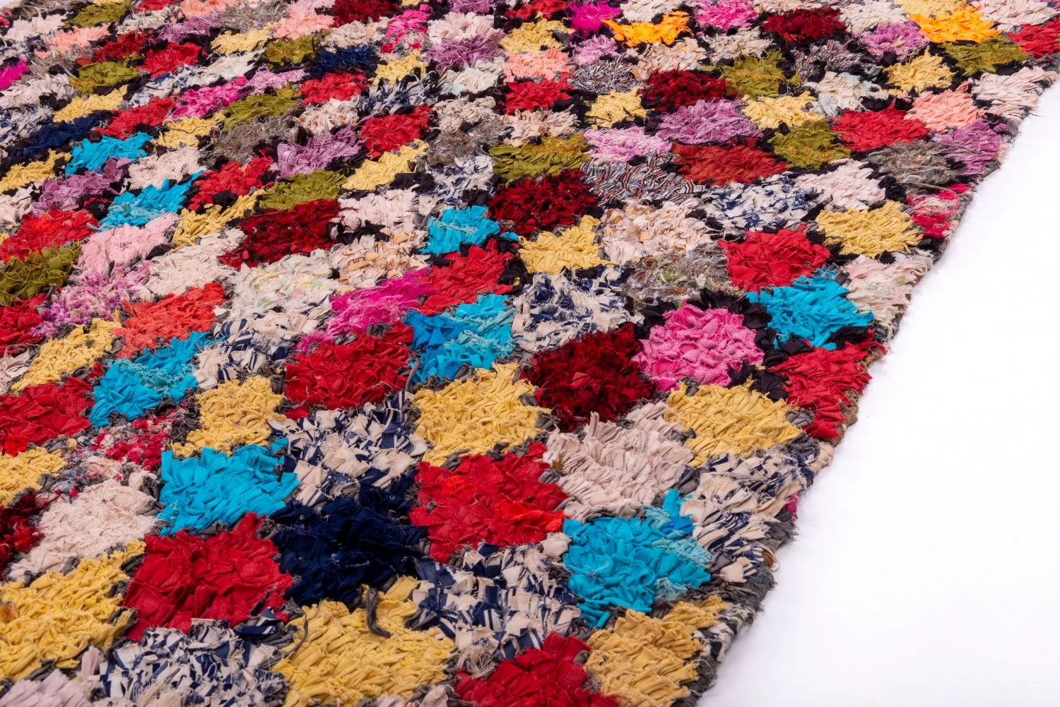 Marokkói Boucherouite szőnyeg 300 x 135 cm