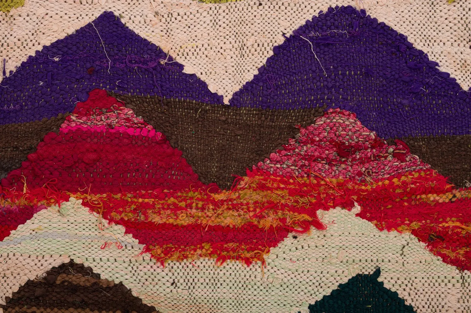 Marokkói Boucherouite szőnyeg 140 x 295 cm