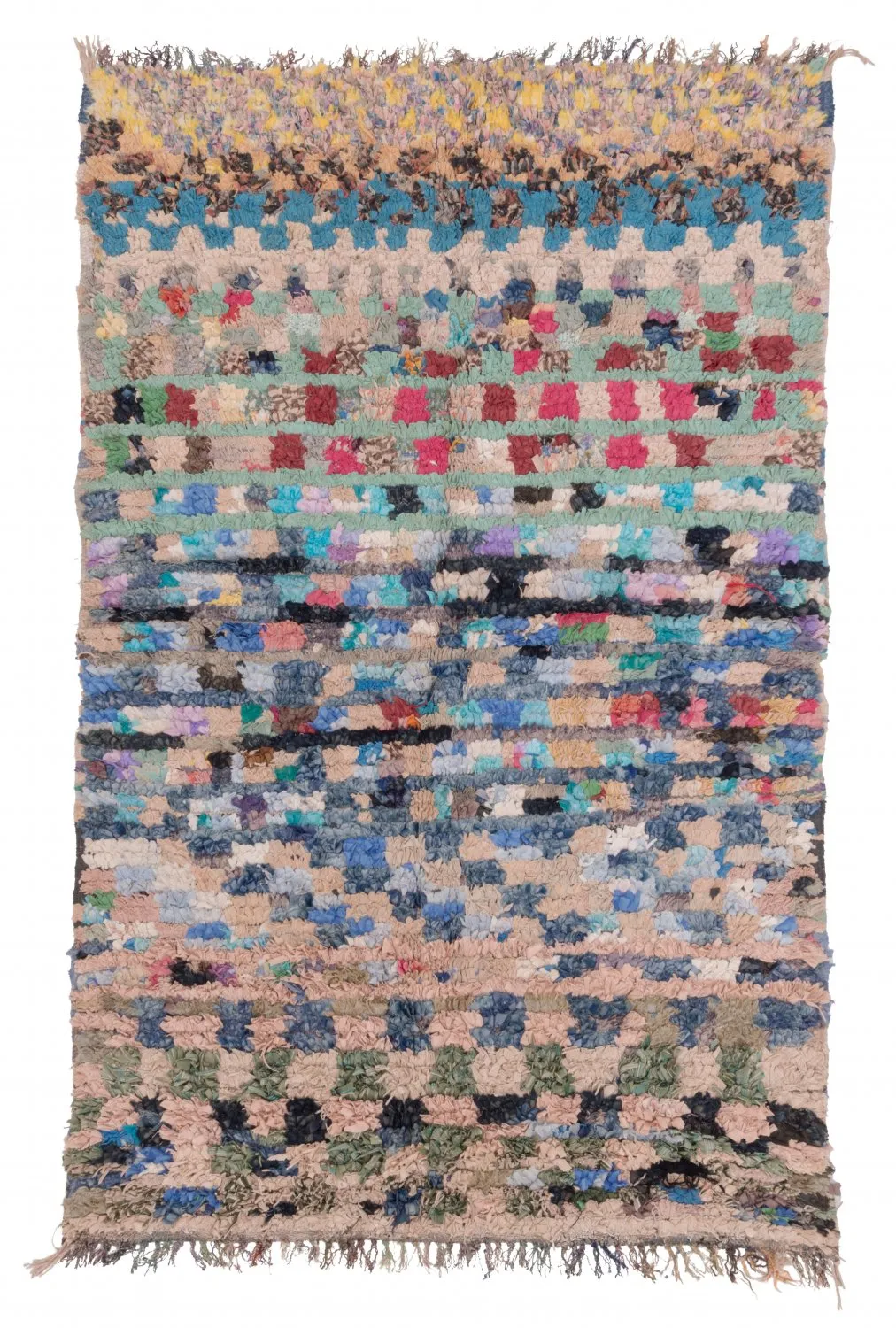 Marokkói Boucherouite szőnyeg 205 x 130 cm