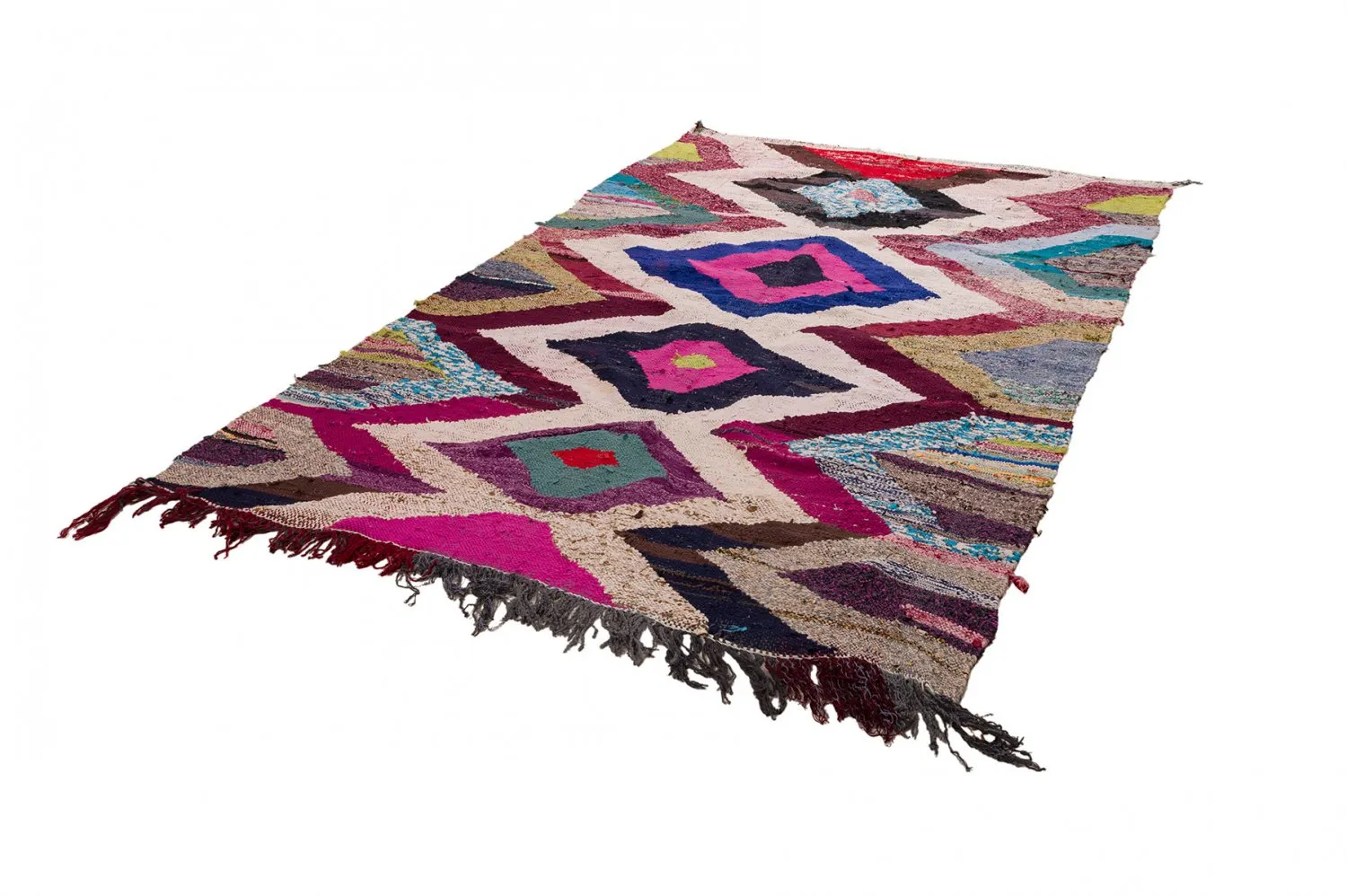 Marokkói Boucherouite szőnyeg 165 x 270 cm