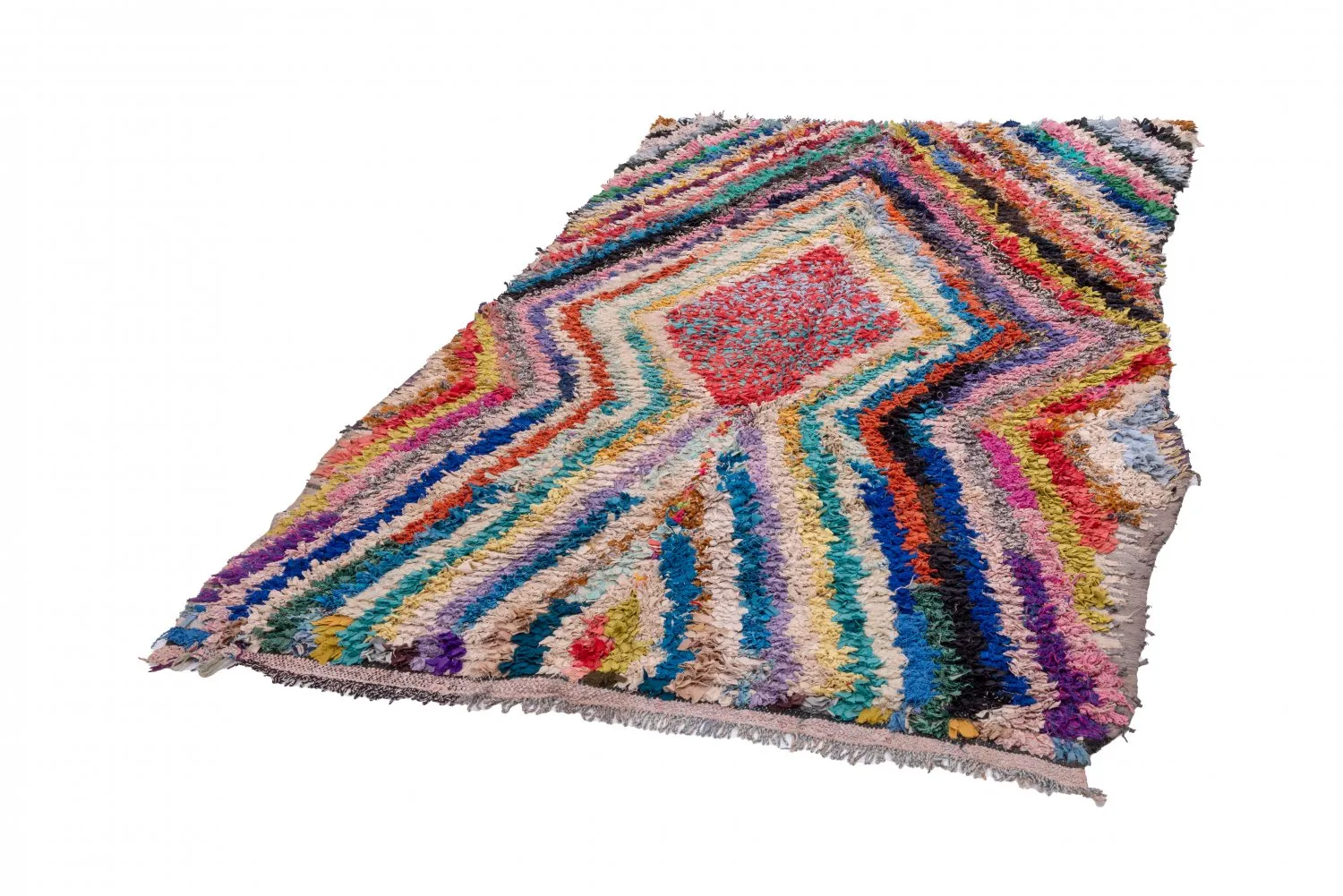 Marokkói Boucherouite szőnyeg 255 x 150 cm