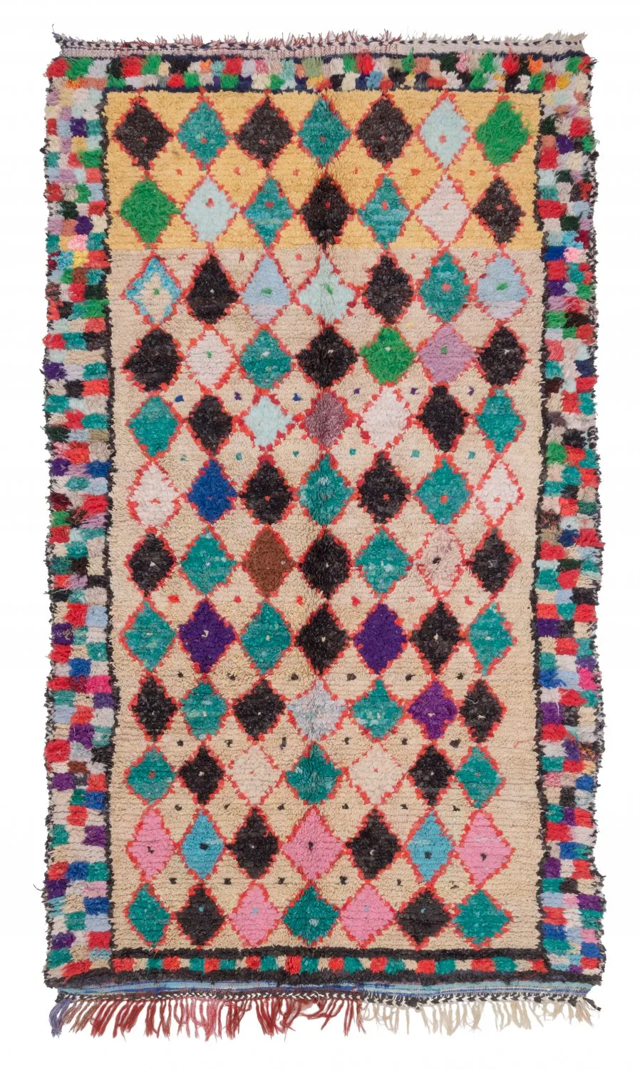 Marokkói Boucherouite szőnyeg 255 x 150 cm